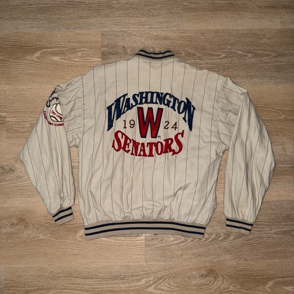 Vintage Washington Senators Mirage Cooperstown Collection Bomber Jacket - Picture 2 of 7